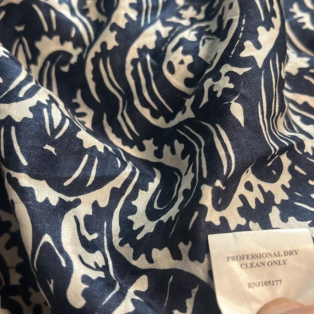 GUC Ulla Johnson- Blue and White Wrap Midi Dress. Size 2 - Picture 5 of 9